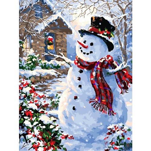 Картина по номерам Снеговик 40х50 см Hobby Home