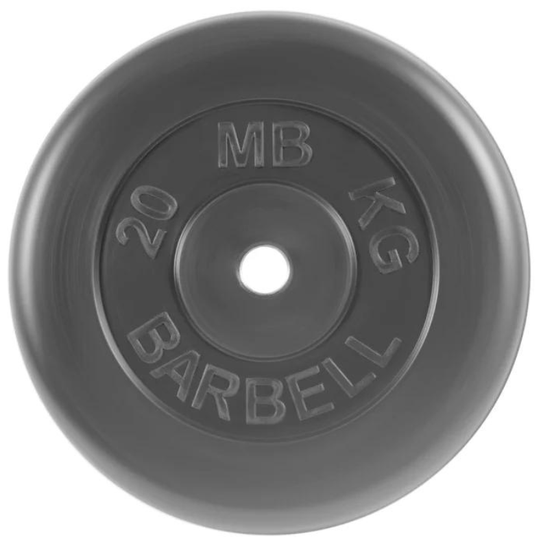 Диск MB Barbell Стандарт MB-PltB26 20 кг черный