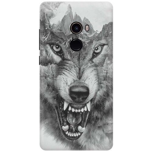 фото Re:pa накладка transparent для xiaomi mi mix 2 с принтом "волк в горах"