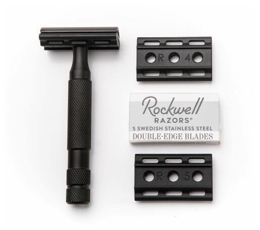 Т-образная бритва Rockwell 6S, нержавеющая сталь, черная Rockwell Razors - фото №5