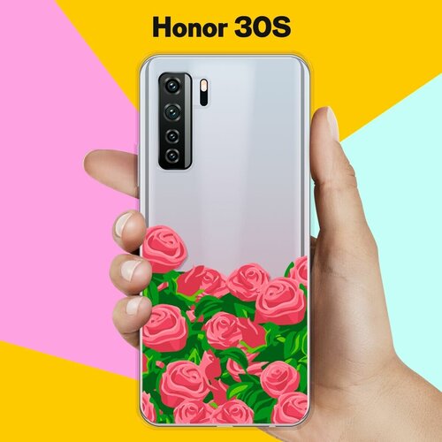 Силиконовый чехол Розы на Honor 30s