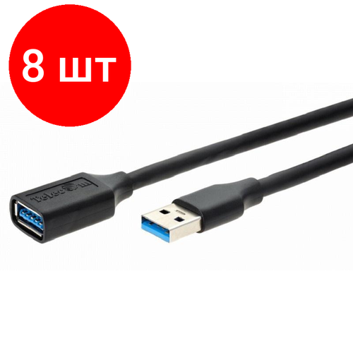 Комплект 8 штук, Кабель удлинительный TELECOM (TUS708-0.5M) USB 3.0 кабель telecom usb3 1 8m tus708 1 8m