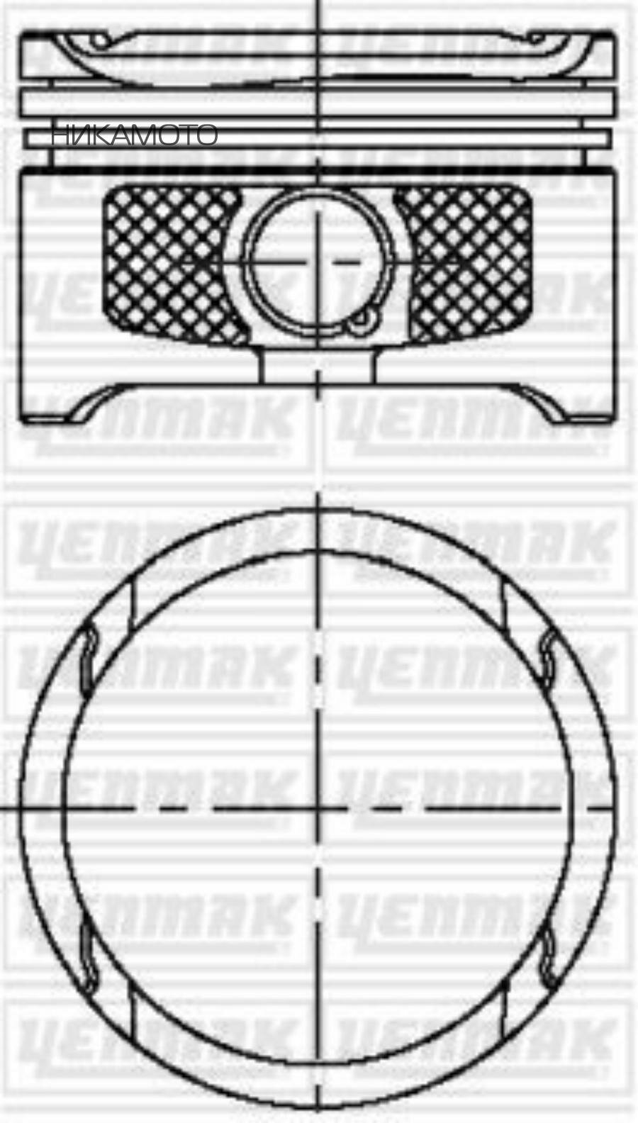 YENMAK 31-04315-000 76,50 mm. Порш.+палец, с кольцами