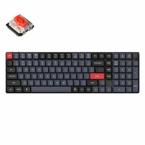 Беспроводная механическая клавиатура QMK Keychron K17 Pro, 103 клавиши, Knob, Hot-Swap, Gateron low profile Red Switch