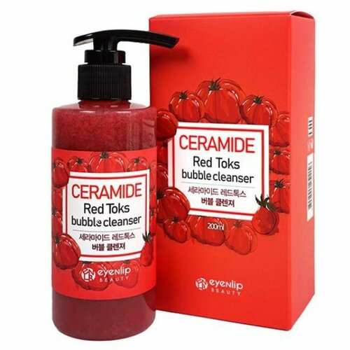 ENL Пенка кислородная для умывания CERAMIDE RED TOKS BUBBLE CLEANSER 200мл