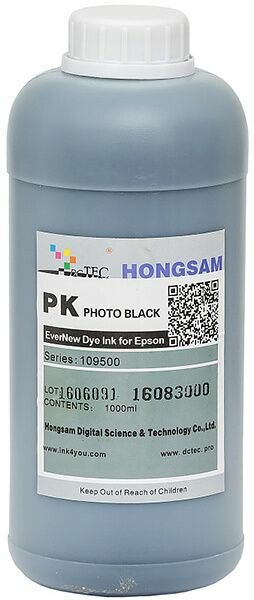 Чернила DCTec водорастворимые Epson Pro7900 EverNew Photo Black (фото черный) 1000 мл