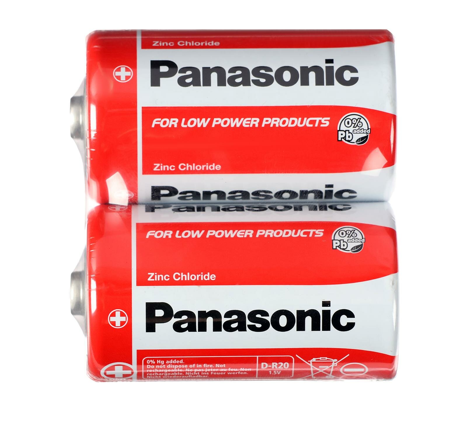 Батарейки Panasonic Red Zink R20 Bli Zink-Carbon, 2 шт. (R20REL/2BPR) - фото №7