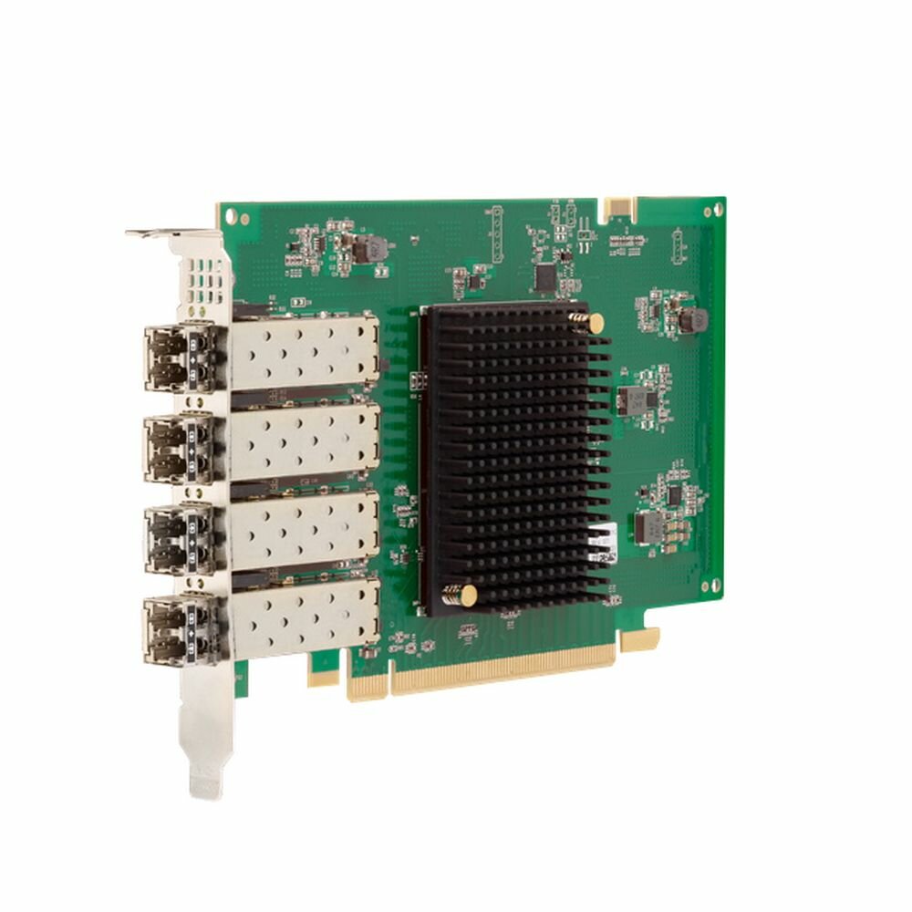 Emulex Сетевой адаптер Broadcom Emulex LPe35004-M2 Gen 7 (32GFC), 4-port, 32Gb/s, PCIe Gen3 x16, LC MMF 100m, трансиверы установлены, Not upgradable to 64G, {5} LPE35004-M2