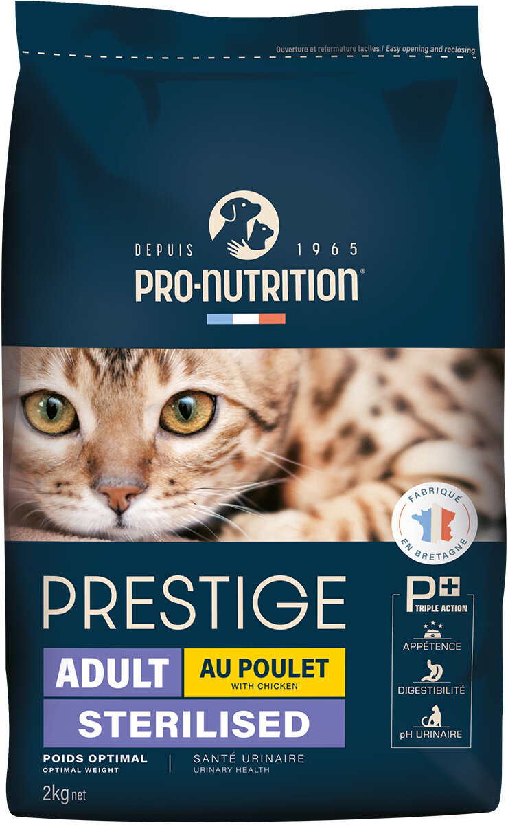 FLATAZOR PRESTIGE ADULT STERILISED CHICKEN для взрослых кастрированных котов и стерилизованных кошек с курицей (2 кг)