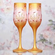 Свадебные бокалы для шампанского "Розово Золотые"