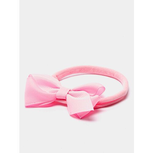 Повязка с бантом для волос , Цвет Розовый повязка kama детская размер one size белый