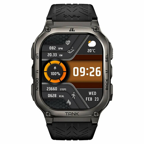 Kospet Smartwatch Tank M3 196 AMOLED IP69K водонепроницаемый 60 дней экстра длительный аккумулятор 8999₽