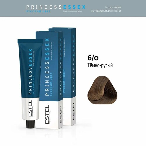 ESTEL PROFESSIONAL Крем-краска PRINCESS ESSEX для окрашивания волос 6/0, 60 мл 2 штуки estel крем краска princess essex 10 13