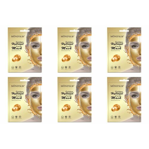 Mondsub Маска для лица гидрогелевая, золотая 28 г, 6 шт