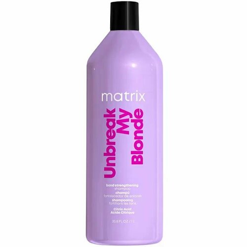 Matrix, Шампунь Total Results Unbreak My Blonde укрепляющий для осветленных волос с лимонной кислотой, 1000 мл