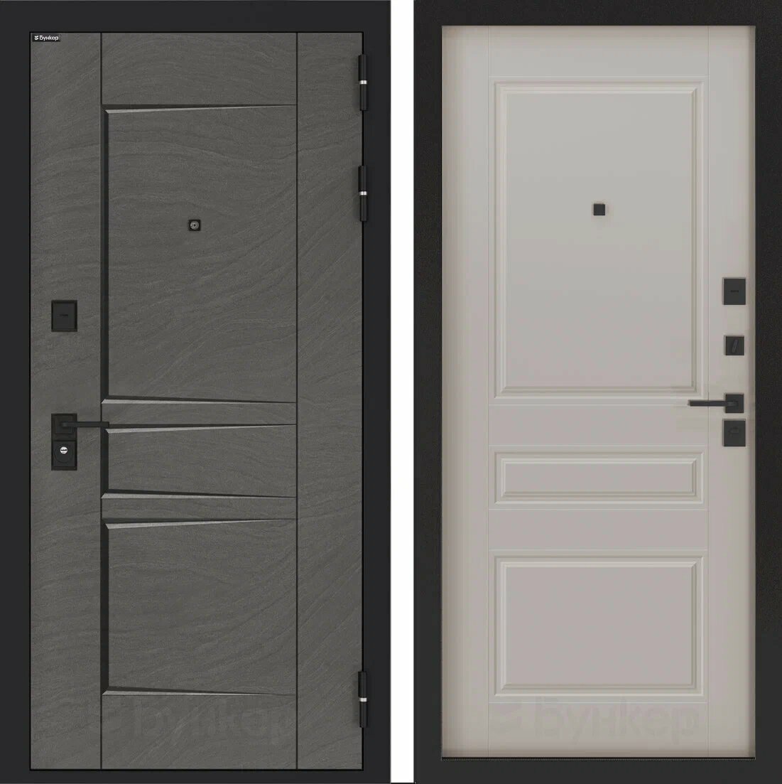 Входная дверь BN-04 с панелью ФЛ-711 Капучино, размер по коробке 960х2050, правая