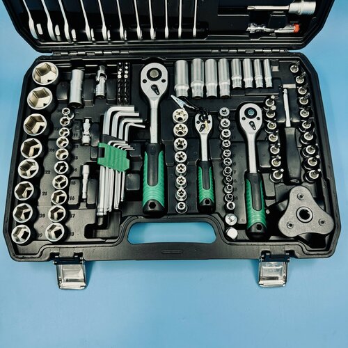Изображение товара Набор инструментов для автомобиля 121 предмет в кейсе профессиональный для авто дома дачи гаража