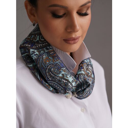 Колье, длина 63 см, синий