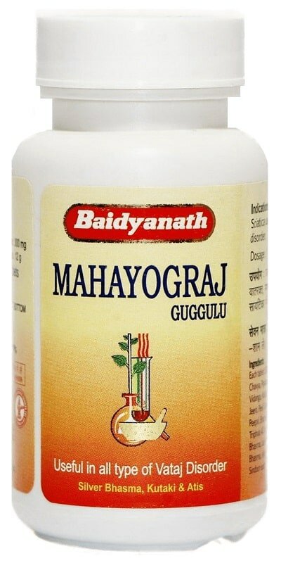 Махайогарадж гуггул Байдинат Mahayograj Guggulu Baidyanath для суставов при артрите радикулите 40 таб