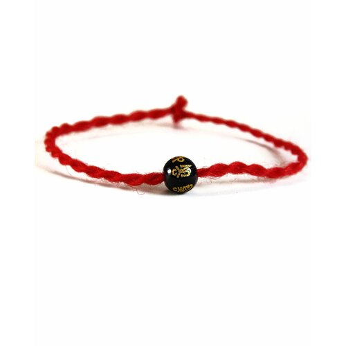 Красная нить Черный агат с мантрами - 100 шерсть натуральный камень 8 мм - браслет ставит огненную защиту от дурных людей 349₽