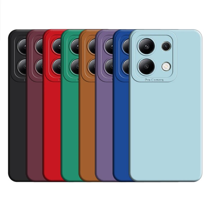 Для Redmi Note 13 4G противоударный силиконовый чехол для Redmi Note 13 4G, чехол 6,67 дюйма, полное покрытие, защита объектива камеры, бампер, Purple, For Redmi Note 13 4G — фото 1