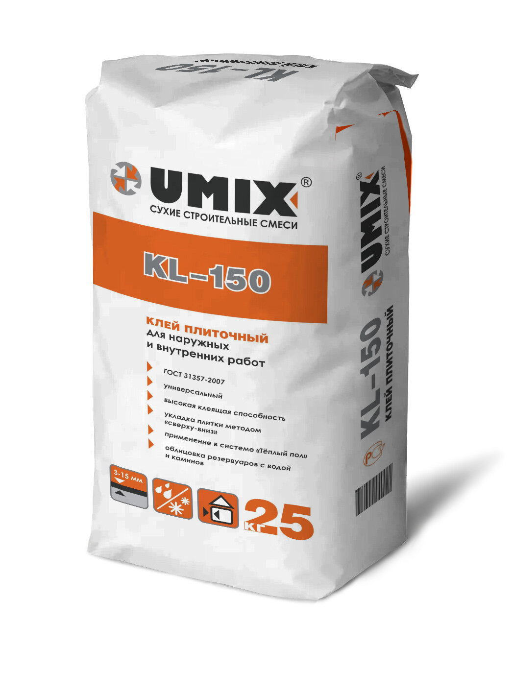 Универсальный плиточный клей KL-150 UMIX 25 кг