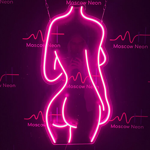 Изображение товара Неоновый светильник, неоновая светодиодная вывеска на стену "Силуэт", для бара или клуба, 35 х 70 см.