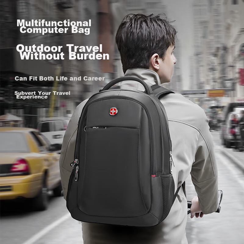 CROSSGEAR Swiss Army Knife Backpack for Men And Women, Student Schoolbag, Large Capacity Travel Backpack for 15.6-Inch Laptop