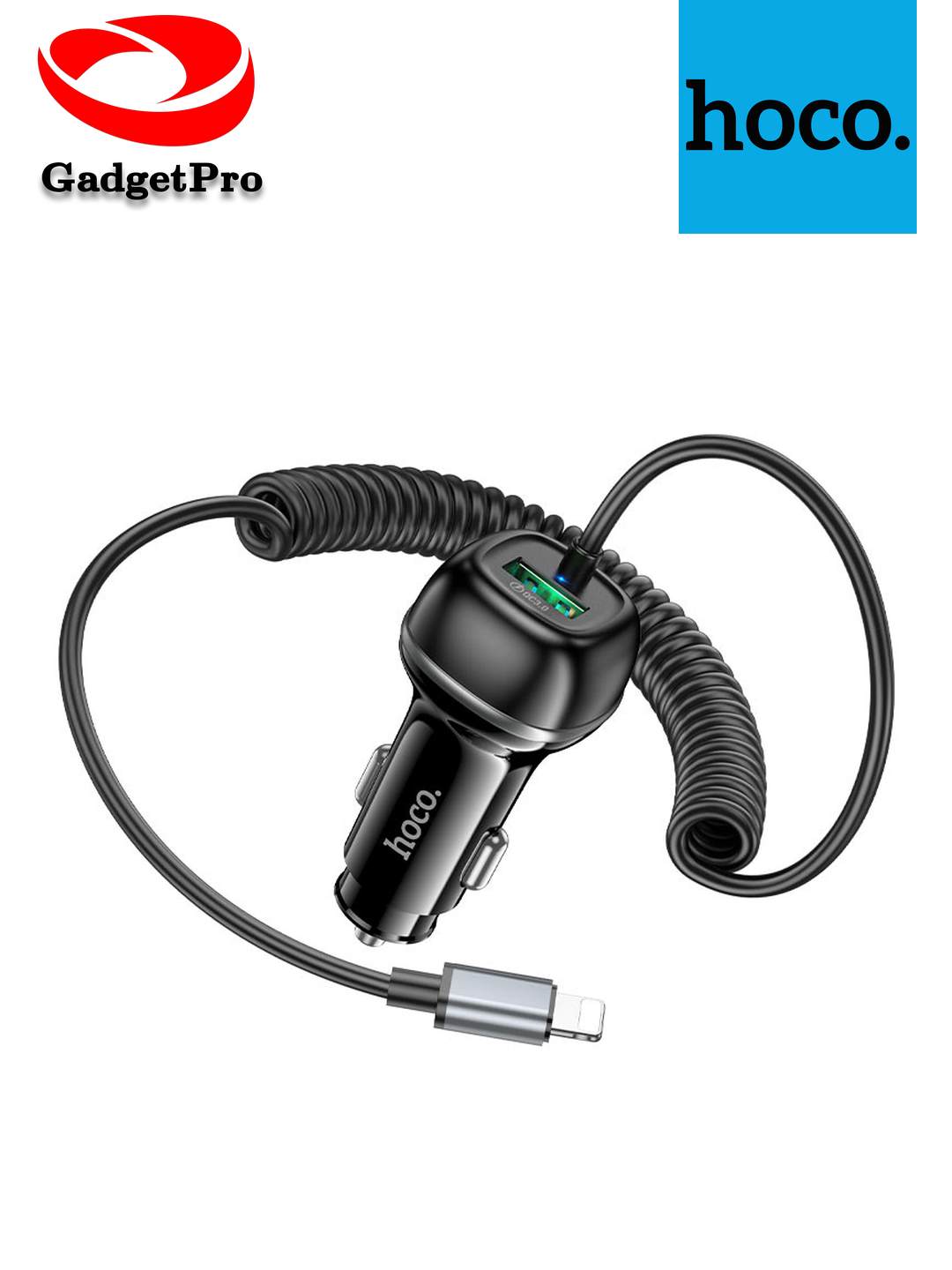 Автомобильное зарядное устройство Hoco Z36 набор: Type-C и Micro USB кабели, белый цвет, быстрая зарядка для телефона