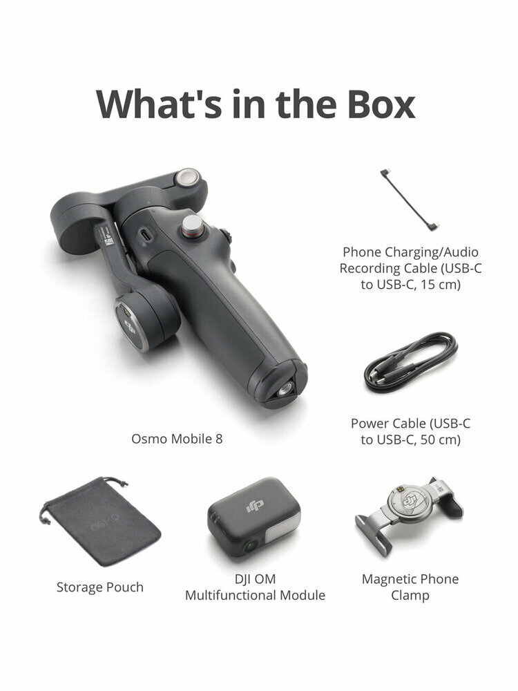 DJI Osmo Mobile 8: 3-осевой стабилизатор для смартфона до 7 дюймов, Bluetooth, время работы до 10 часов, вес 370 г — фото 5