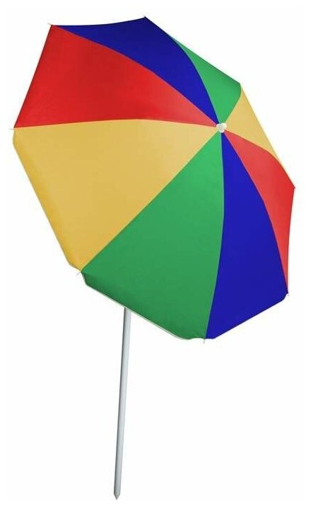Зонт пляжный с наклоном d=200, стойка 22/25мм, полиэстер 210D,разноцвет, E1M