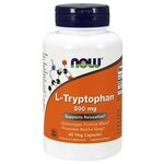 NOW L-Tryptophan, L-Триптофан 500 мг - 60 капсул - изображение