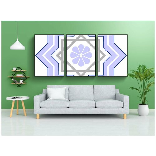 фото Набор модулных постеров для интерьера "мавританский, шаблон, исламский" 60x90 см. в тубусе, без рамки lotsprints