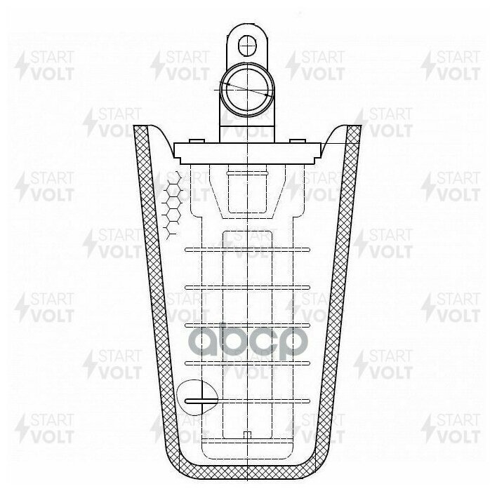 Startvolt фильтр эл. бензонасоса chevrolet cruze (09-), aveo (11-) 1.2i, 1.4i, 1.6i (d=10,9мм) sff0502