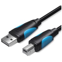 Кабель VENTION USB 2.0 AM/BM - 8 м. Черный