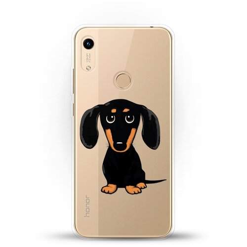 фото Силиконовый чехол черная такса на honor 8a pro andy & paul