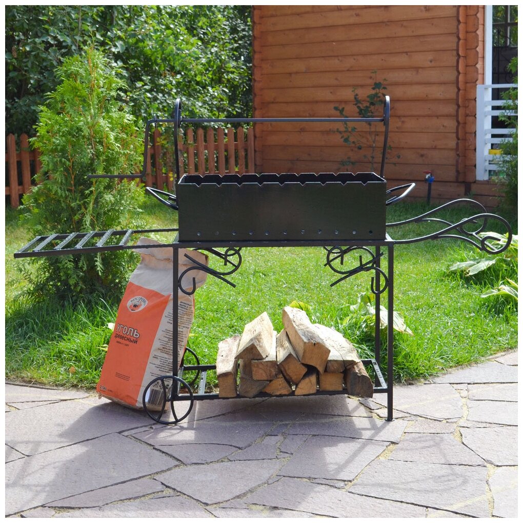 Мангал с вертелом Grill-BBQ, артикул 860-96R - фотография № 6