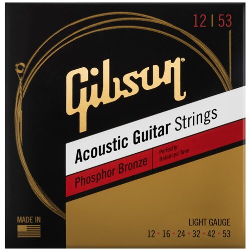 Gibson Phosphor Bronze Acoustic Guitar Strings Light струны для акустической гитары