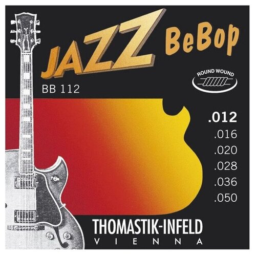 BB112 Jazz BeBob Комплект струн для электрогитары, Light, сталь/никель, 12-50, Thomastik