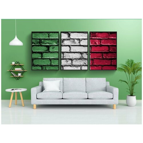 фото Модульный постер "флаг, знамя, нация" 180x90 см. из 3х частей в тубусе, без рамки lotsprints