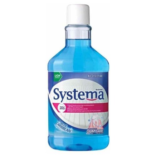 Lion Thai Systema Advanced Gum Care System Mouthwash Blue Caribben Ополаскиватель для полости рта Голубые карибы 750 мл