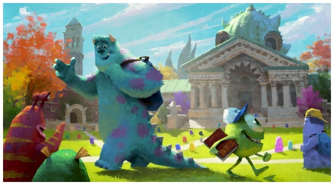 Плакат постер на бумаге Monster inc/Корпорация монстров/. Размер 21 х 30 см