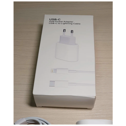 Блок питания с кабелем кабель быстрой зарядки 1м 20w type c lighting для iphone ipad airpods