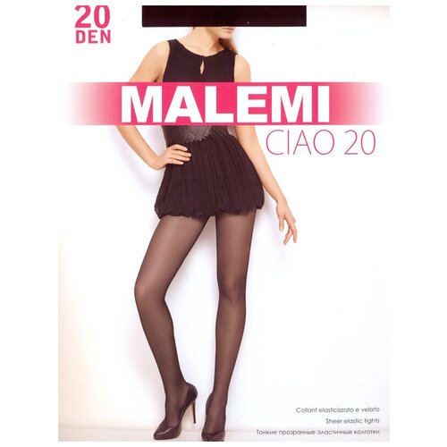 фото Колготки malemi ciao, 20 den, с шортиками, матовые, размер 3, бежевый