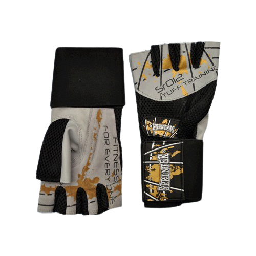 фото Перчатки спортивные для фитнеса/перчатки для тяжёлой атлетики/перчатки кожаные 'sprinter'. размер: xl. цвет: серый.