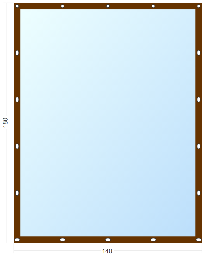 Мягкое окно Софтокна 140х180 см съемное, Французский замок, Прозрачная пленка 0,7мм, Коричневая окантовка, Комплект для установки - фотография № 3