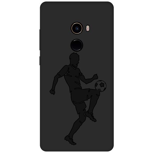 Матовый чехол Football для Xiaomi Mi Mix 2 / Сяоми Ми Микс 2 с эффектом блика черный матовый чехол true queen для xiaomi mi mix 2 сяоми ми микс 2 с 3d эффектом черный