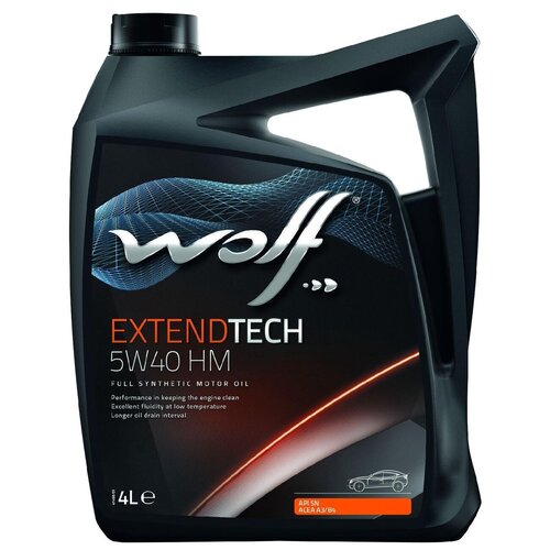 фото Масло моторное, wolf extendtech 5w40 hm, 4 л