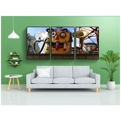 фото Набор модулных постеров для интерьера "чудовище, голливудские студии, мир диснея" 60x90 см. в тубусе, без рамки lotsprints