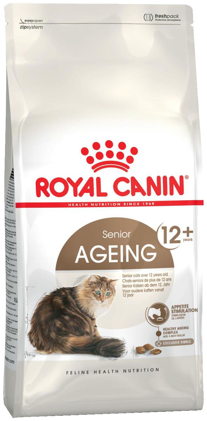 Сухой корм для пожилых кошек Royal Canin Ageing 12+ профилактика МКБ (кусочки в соусе)